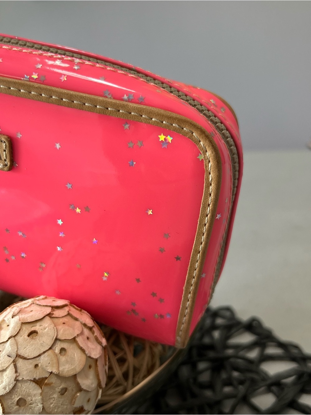 ✨ Consuela Shine Pink with Glitter Stars Wristlet Wallet - Picture 5 of 13